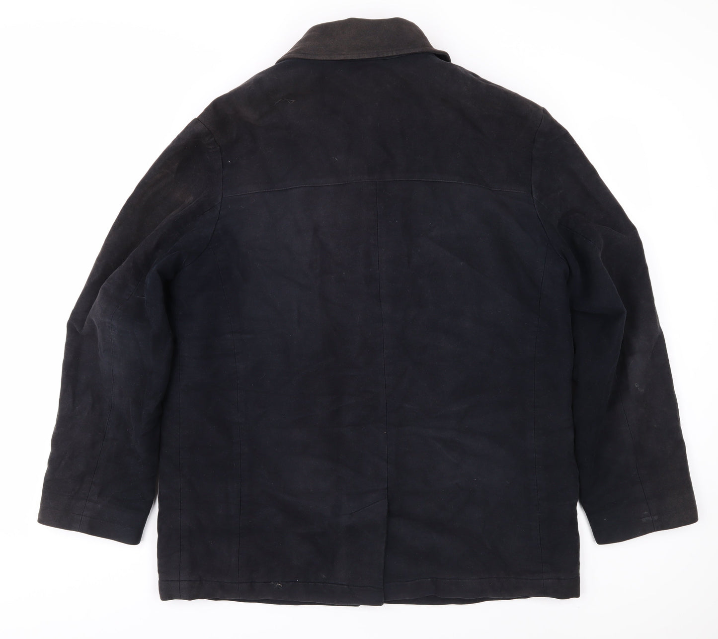 Baker Street Men's Black Overcoat, Medium, Cotton, Casual