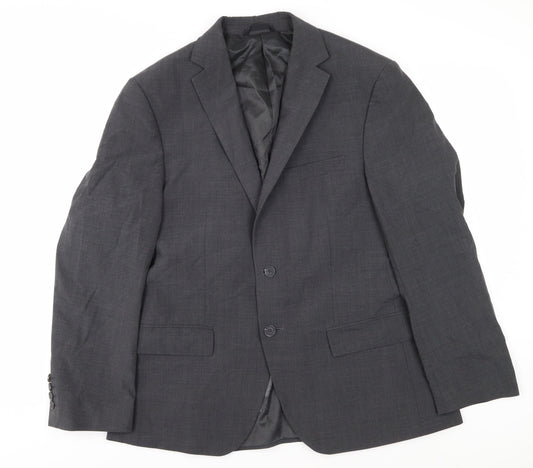 Marks and Spencer Men's Grey Blazer, Size 40S, Regular Fit