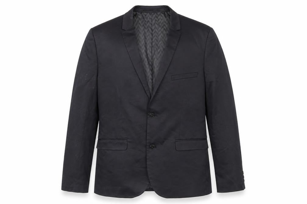 H&M Men's Black Blazer, 44R Cotton-Polyester