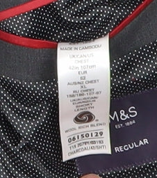 Marks and Spencer Grey Men's 42S Blazer, Two-Button