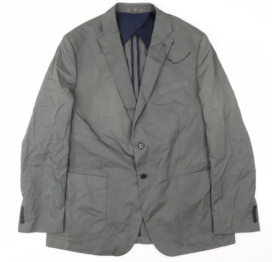 Marks and Spencer Men's Green Blazer, Size 46L, Business Casual