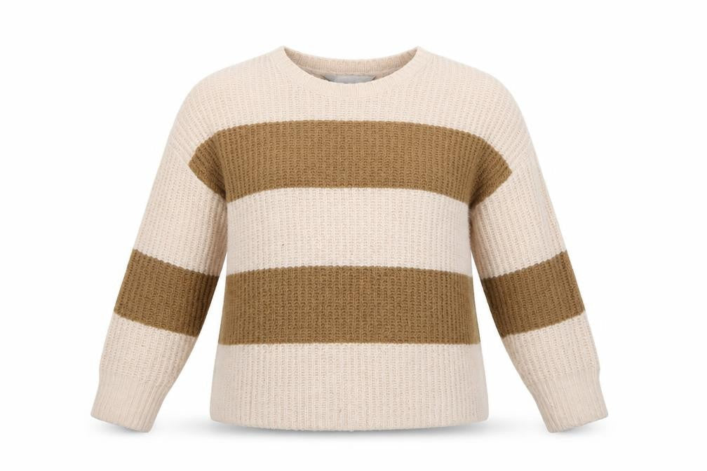 Red Herring Women's Beige Striped Pullover Jumper Size 14