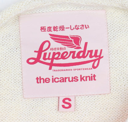 Superdry Women's Ivory Floral Knit Pullover Jumper S
