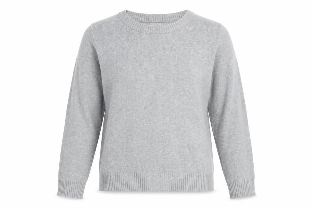 Vila Women's Grey Crew Neck Pullover Jumper Size S