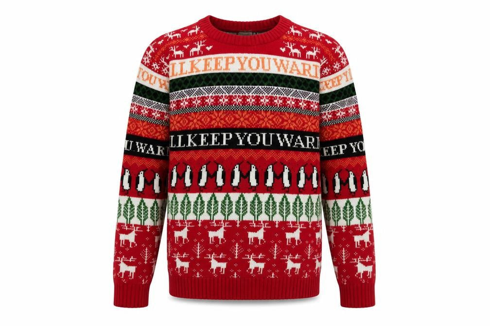 River Island Men's Red Christmas Jumper S, Chunky-Knit