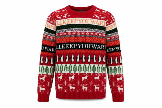 River Island Men's Red Christmas Jumper S, Chunky-Knit