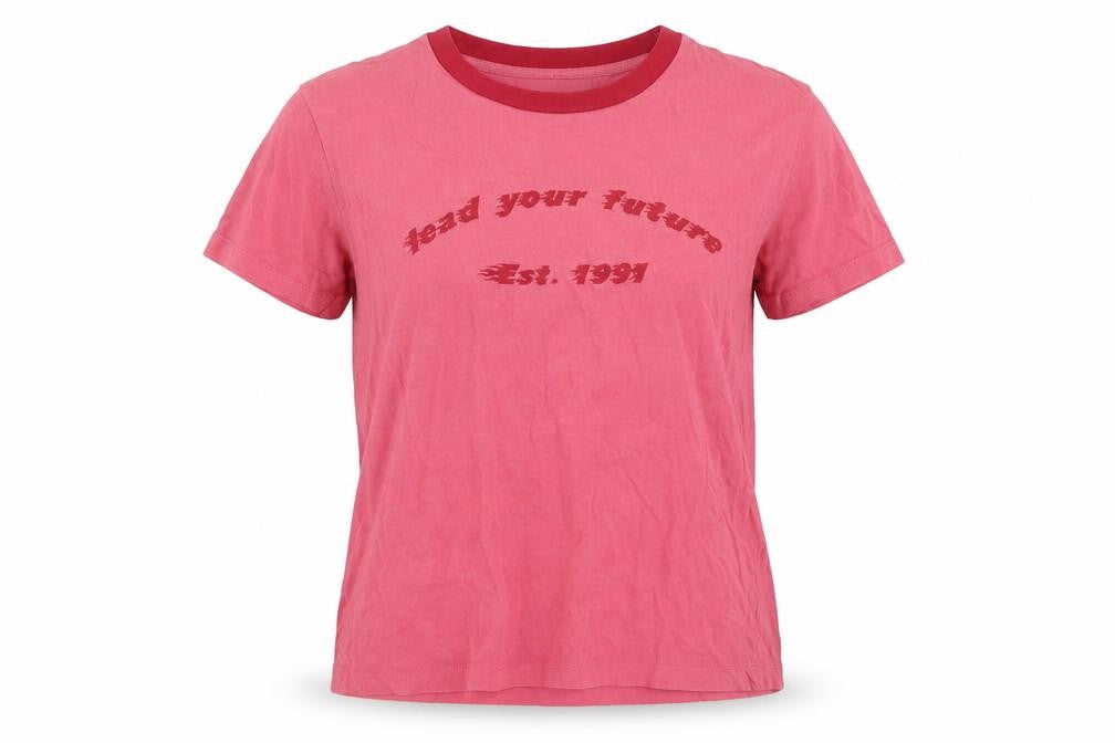 PULL&BEAR Girls Pink Ringer T-Shirt XS