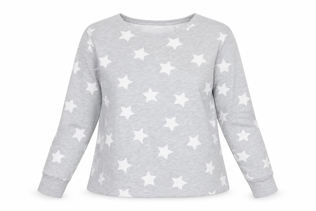 ASOS Women's Grey Star Print Sweatshirt Size 10