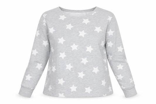 ASOS Women's Grey Star Print Sweatshirt Size 10