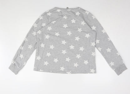 Back view of ASOS Women's Grey Star Print Sweatshirt, size 10