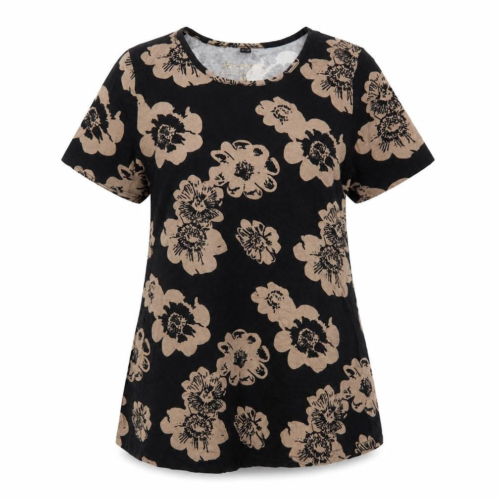 bpc Selection Women's Floral Black Tunic T-Shirt - Size S