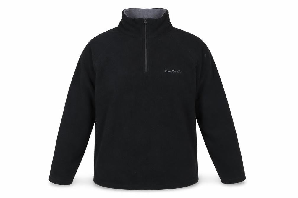 Pierre Cardin Men's Black 1/4 Zip Sweatshirt Size L