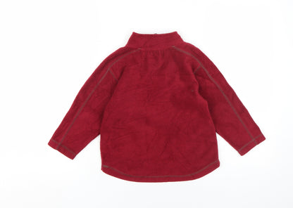 Back view of Rebel Active boys’ red 3-4 years fleece sweatshirt