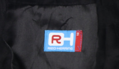 Close-up detail of Red Herring Women's Black Jacket, size 10, Full Zip