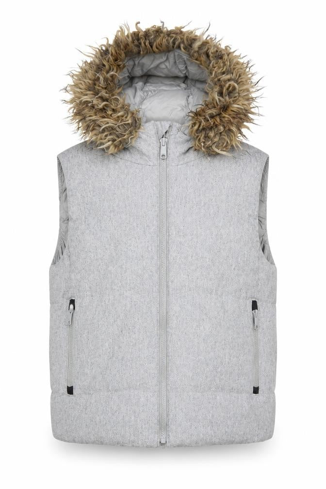 Gap Men's Grey Hooded Puffer Jacket, Size M, Winter