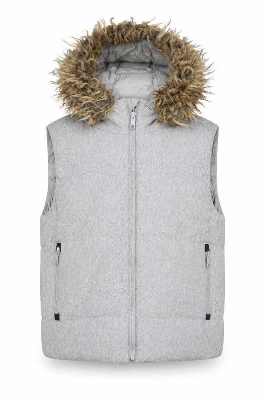 Gap Men's Grey Hooded Puffer Jacket, Size M, Winter