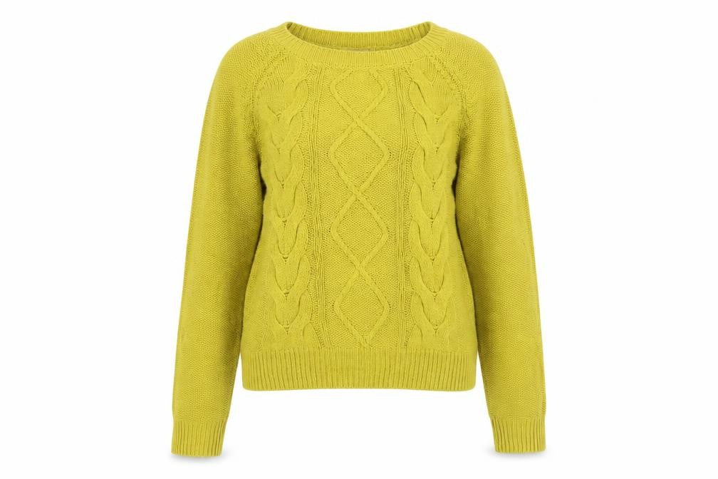 Oasis Women's Green Cable-Knit Jumper S