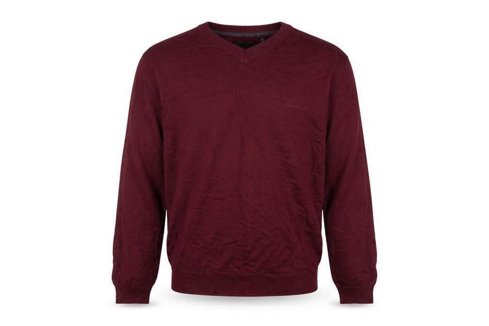 Pierre Cardin Men's Red V-Neck Pullover Jumper M