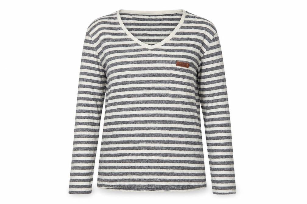Franklin & Marshall Women's Striped T-Shirt, Size S, V-Neck