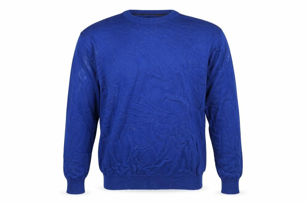 Pierre Cardin Men's Blue Cotton Pullover Jumper M