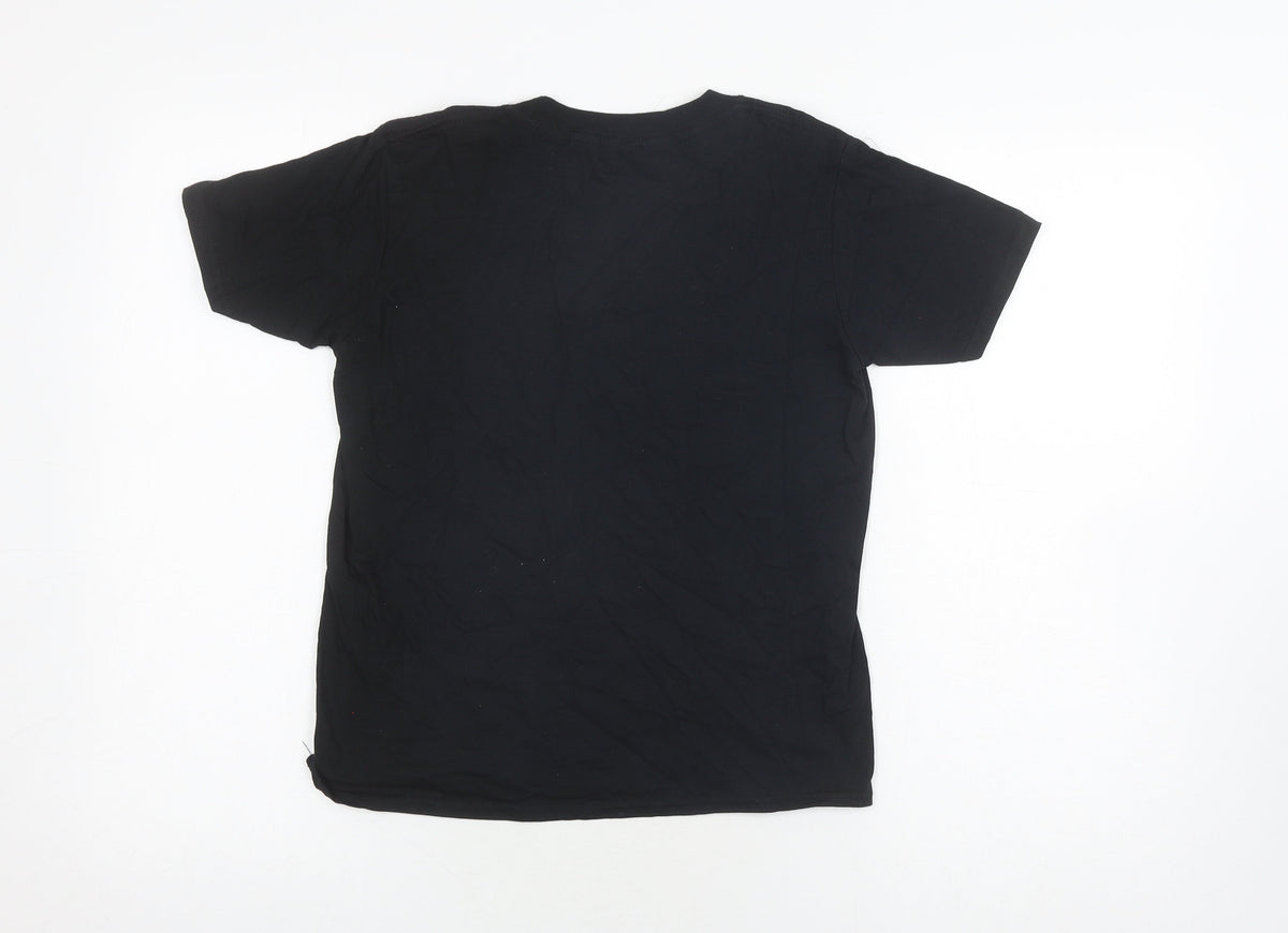 Back view of UFC boys’ black graphic t-shirt 9-10 years casual sports