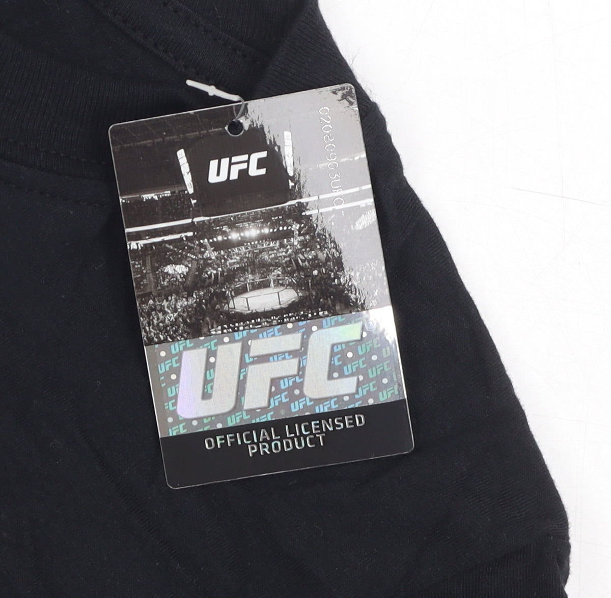 Brand and care label for UFC boys’ black graphic t-shirt 9-10 years casual sports