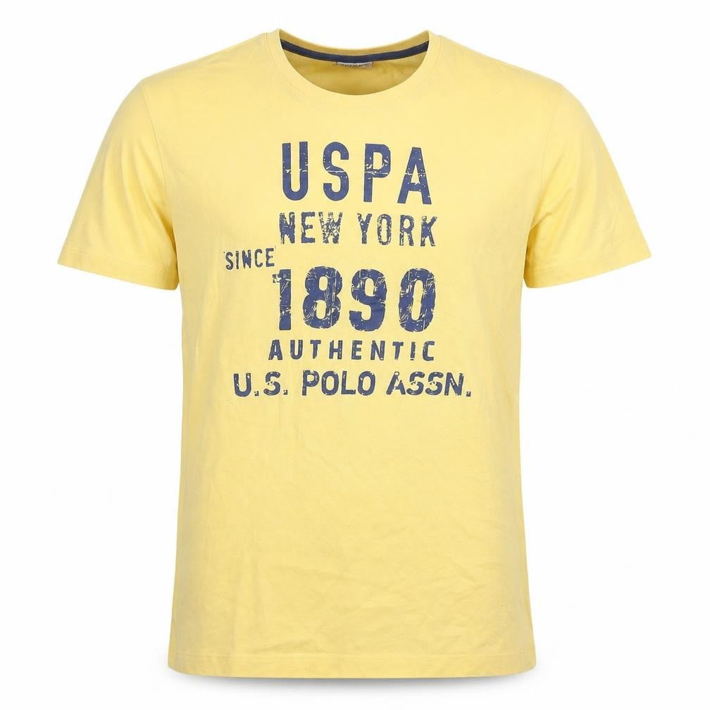 U.S. Polo Assn. Men's Yellow L T-Shirt Logo Print