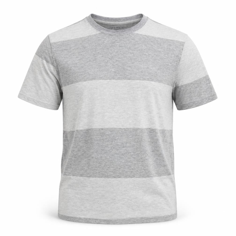 Rifle Men's Grey Striped T-Shirt, Size M