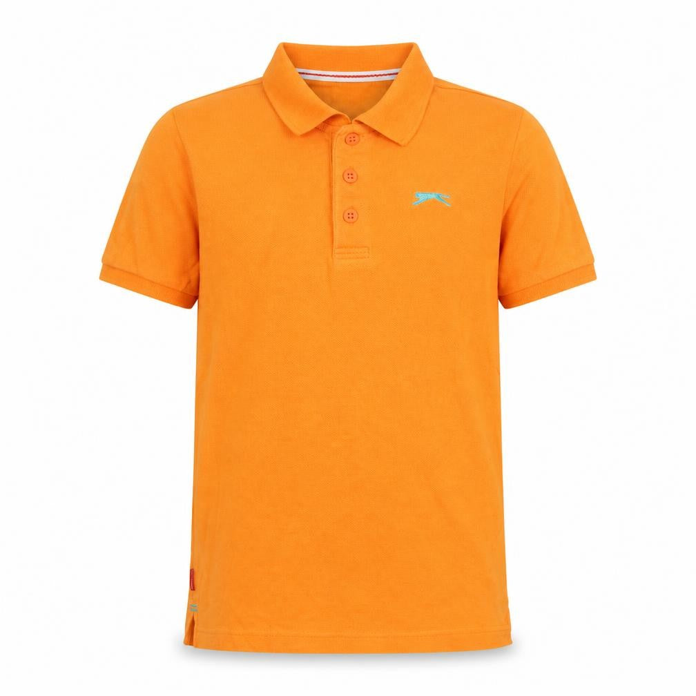 Slazenger Boys Orange Polo Shirt 9-10 Years Casual