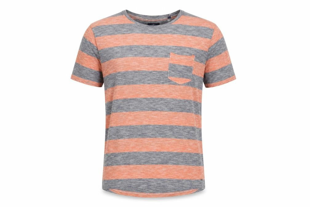 Solid Men's Striped Multicoloured Crew Neck T-Shirt L