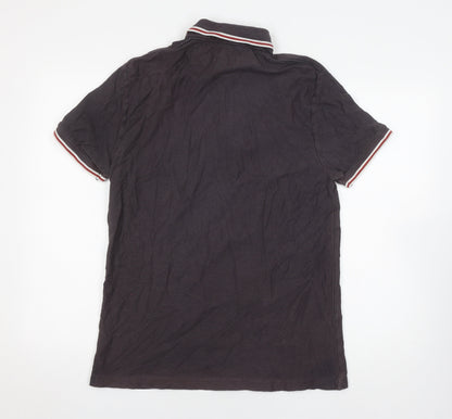 Additional front view of French Connection Men's Black Cotton Polo Shirt M