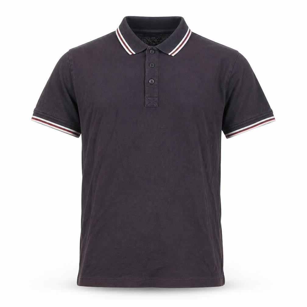 Front view of French Connection Men's Black Cotton Polo Shirt M