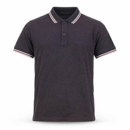 Front view of French Connection Men's Black Cotton Polo Shirt M