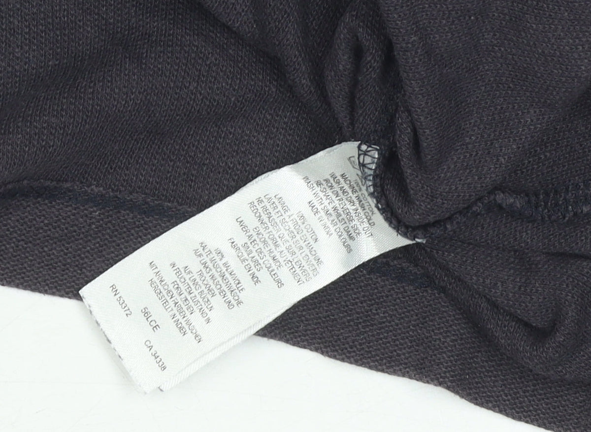 Brand and care label for French Connection Men's Black Cotton Polo Shirt M