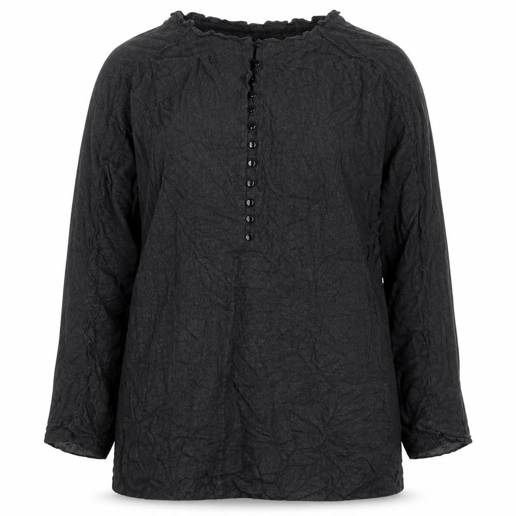 French Connection Women's Black Blouse UK 12 Knit Long Sleeve