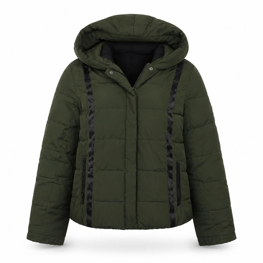 Jack Wills Women's Green Puffer Jacket UK 10
