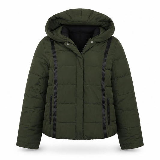 Jack Wills Women's Green Puffer Jacket UK 10