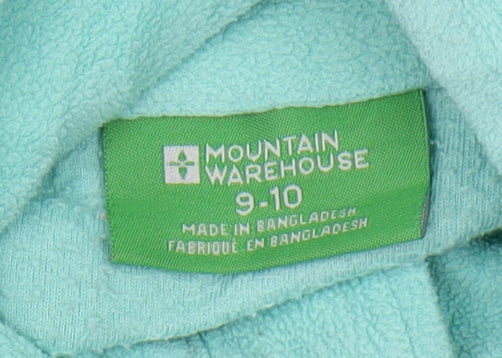 Mountain Warehouse Girls Green 9-10 Years 1/2 Zip Sweatshirt