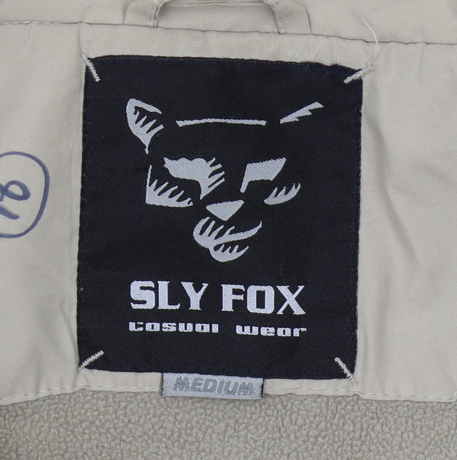 Sly Fox Men's Beige Windbreaker Jacket Medium