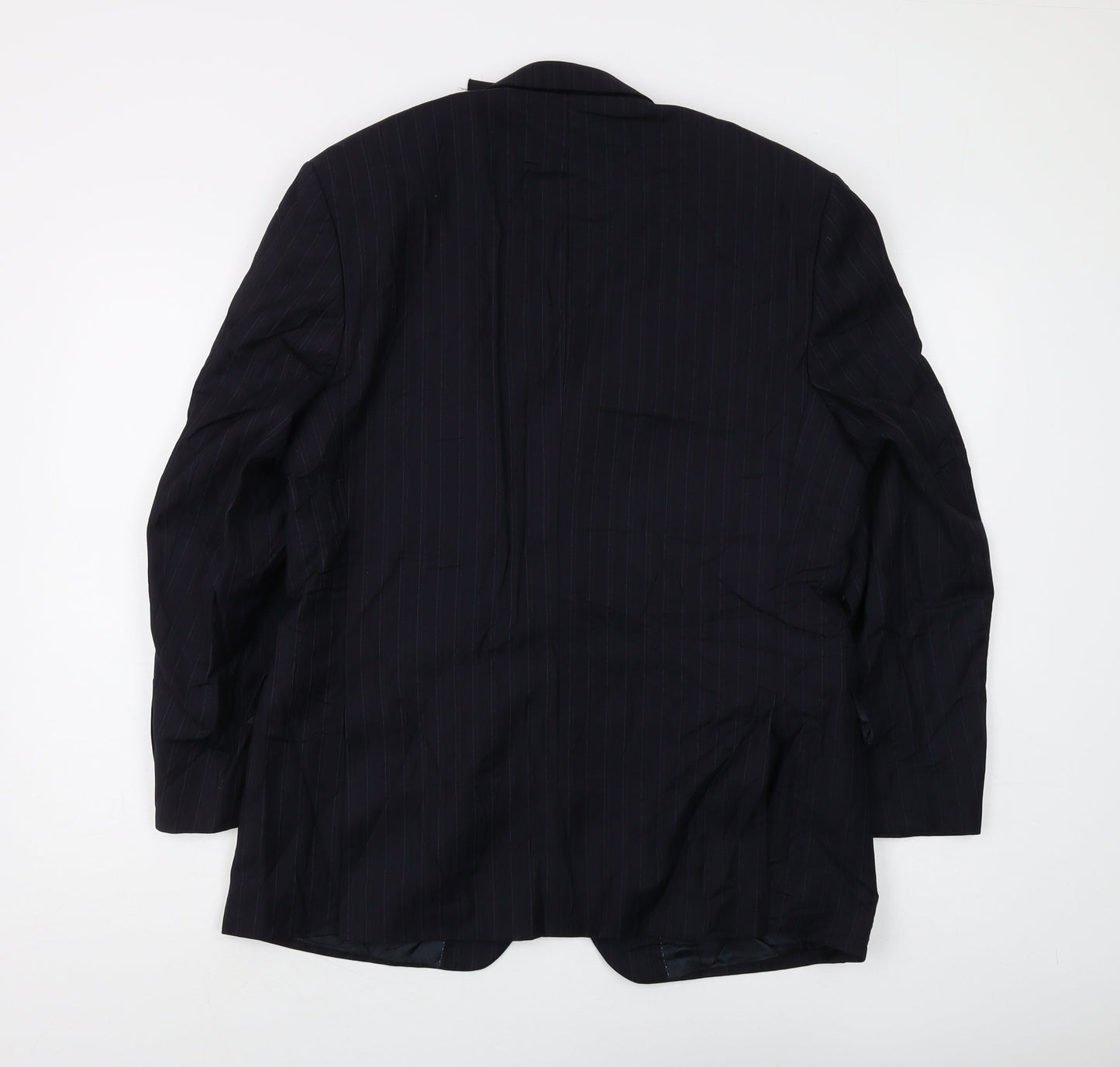 Jeff Banks Men's Black Striped Blazer, Size 40S, Wool