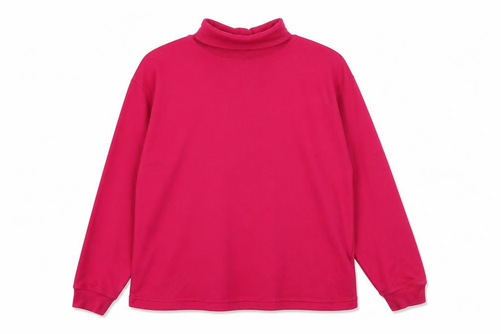 Fleur Bleue Women's Red Roll Neck Jersey Top M
