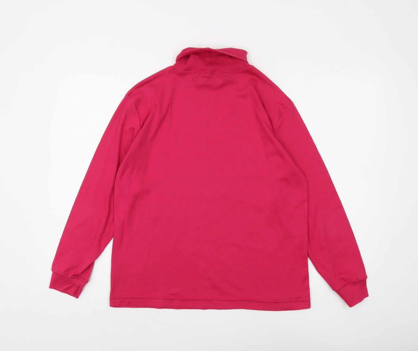 Fleur Bleue Women's Red Roll Neck Jersey Top M