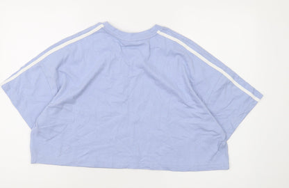 Slazenger Women's Blue Cropped T-Shirt, Size 16