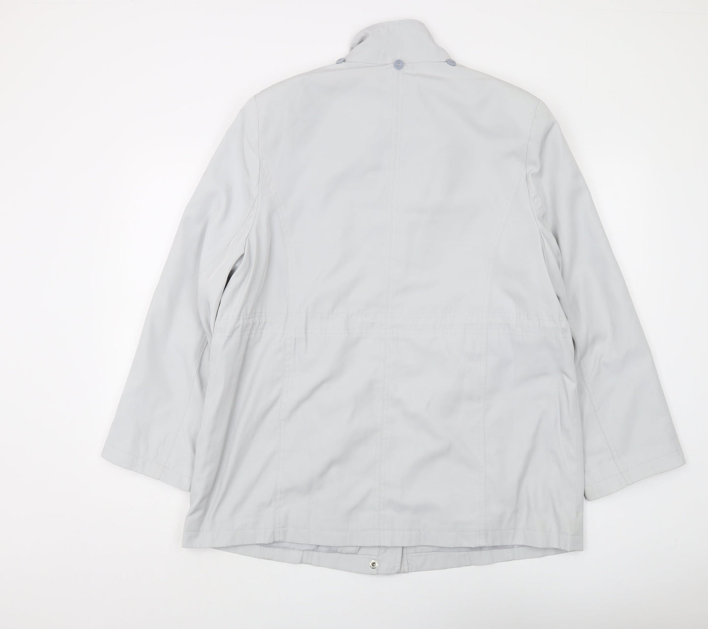 Isle Women White Basic Jacket Size 16 Lined
