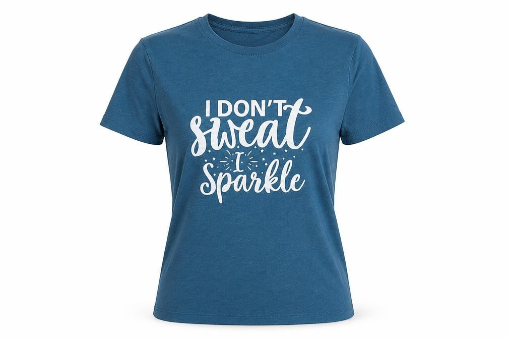 Bella + Canvas Women's Blue Logo T-Shirt - Size S