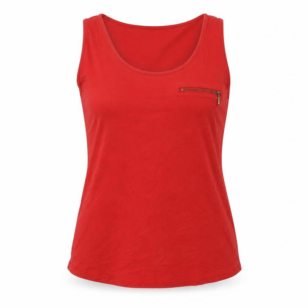 Marks & Spencer Women's Red Tank Top, Size 14, Zip Accent