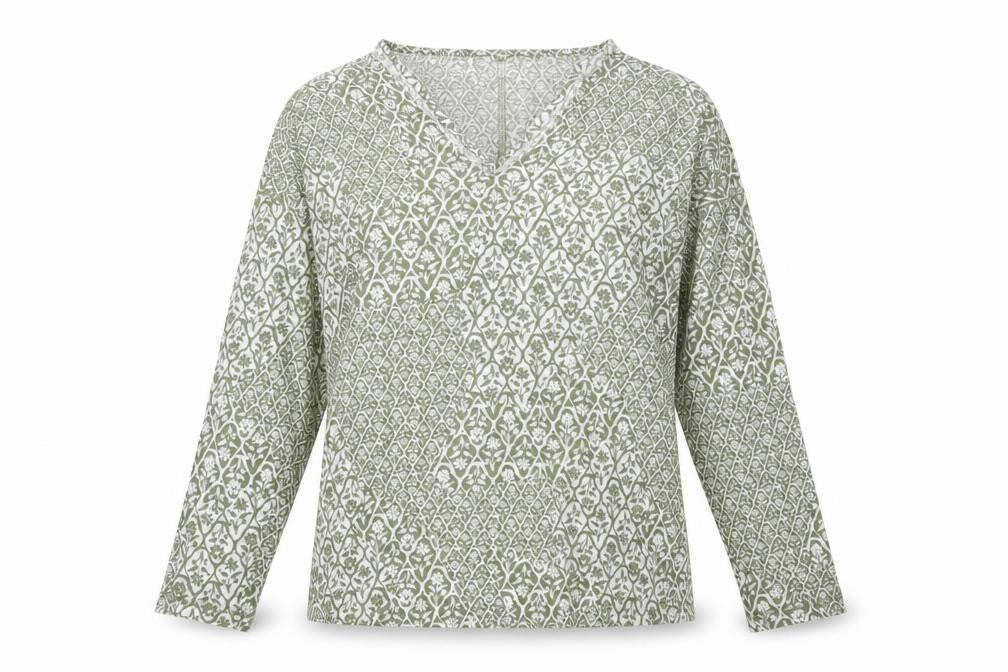 Marks & Spencer Women's Green V-Neck Blouse Size 8