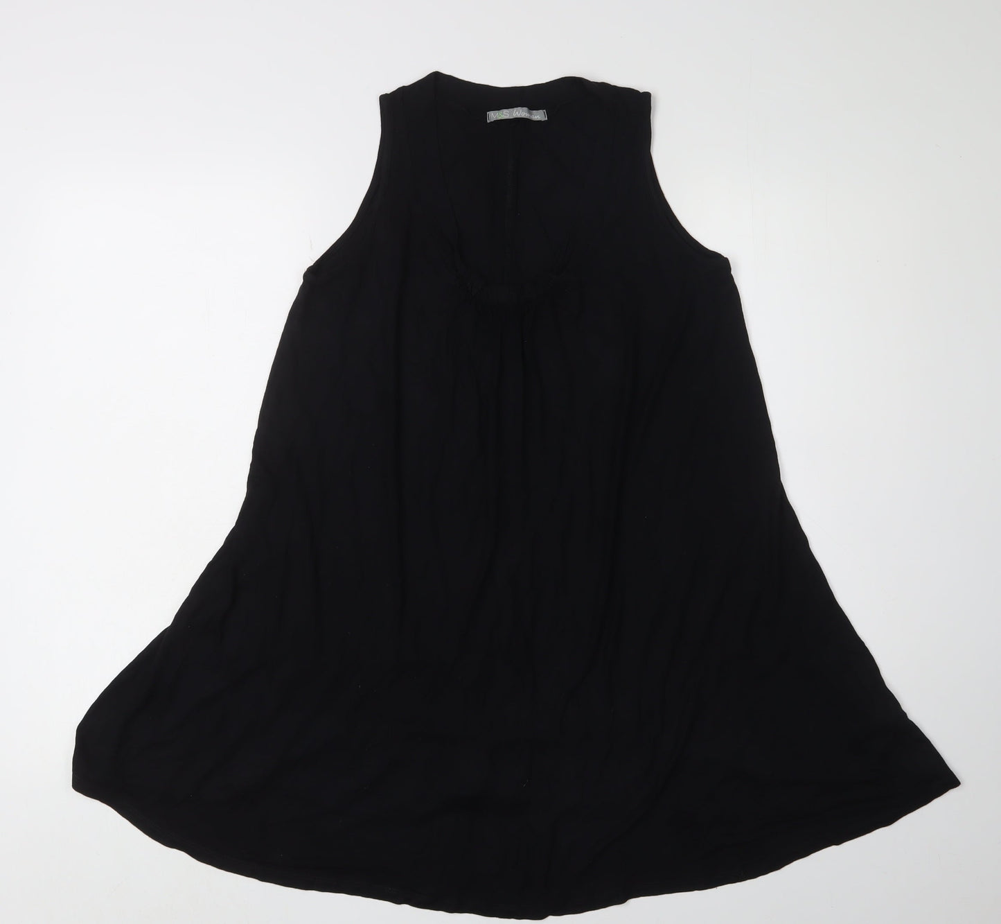 Marks and Spencer Women's Black Tank Top Size 10