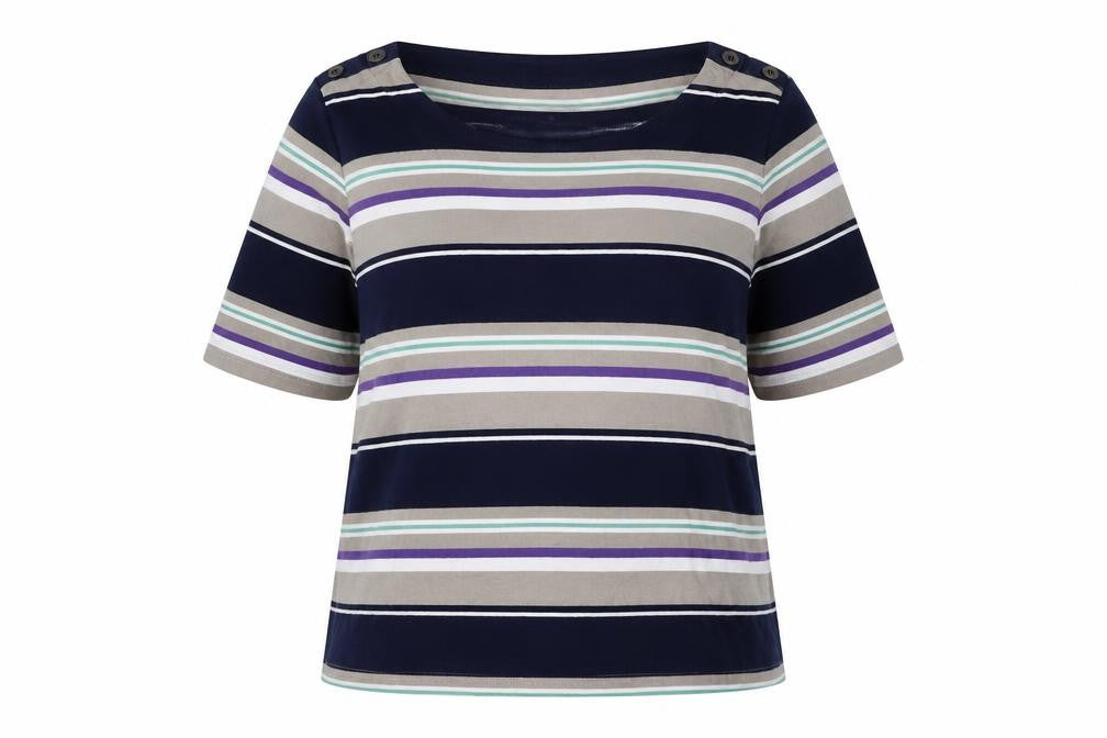 Marks & Spencer Women's Multicoloured Striped Top Size 12
