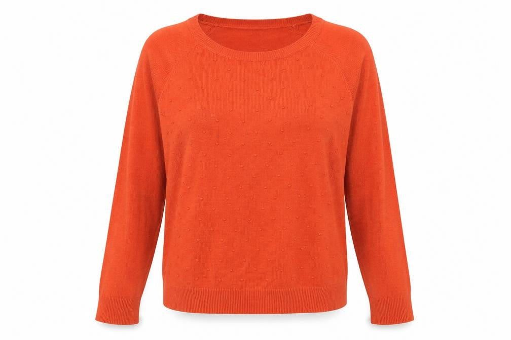 Warehouse Women's Orange Pullover Jumper UK 12